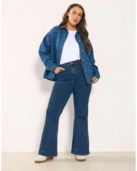 Yours Clothing - Flare Stretch Jeans - Lyst