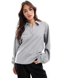 Cotton On - Cotton on – sleep recovery – lounge-sweatshirt aus fleece mit kragen und oversize-schnitt - Lyst