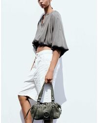 Pull&Bear - Sac porté épaule avec anneau - kaki - Lyst