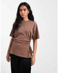ASOS - Lace Up Tie Side T-shirt - Lyst