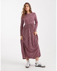 Wednesday's Girl - Long Sleeve Smudge Spot Midaxi - Lyst