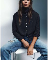 Pull&Bear - Hoogsluitend Vest Met Knopen - Lyst