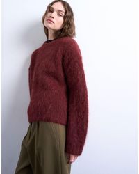 TOPSHOP - Knitted Premium Alpaca-blend Crew Neck Boxy Jumper - Lyst