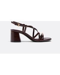 Stradivarius - Heeled Multi-strap Sandals With Detail - Lyst