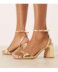 Raid Wide Fit - Raid Cora Wide Fit Block Heeled Sandals - Lyst