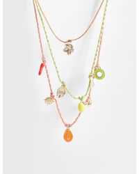 Accessorize - 3 Pack Cord Charm Necklaces - Lyst