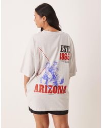 ASOS - Asos design curve - t-shirt oversize à imprimé arizona rodéo - glace chiné - Lyst