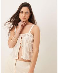 Mango - – camisole-oberteil aus häkelstrick - Lyst