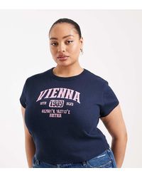 ASOS - Asos Design Curve Baby Tee With Vienna Graphic - Lyst