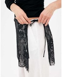 NA-KD - Lace Tie Skirt - Lyst