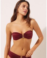 Calzedonia - Shiny Satin Bandeau Bikini Top - Lyst