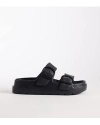 ASOS - Finn Flatform Double Buckle Slider - Lyst