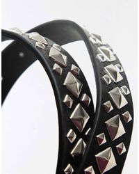 Bershka - Gürtel mit diamantnieten - Lyst