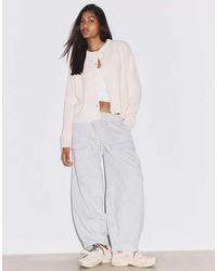 Stradivarius - Oversize Knit Cardigan - Lyst