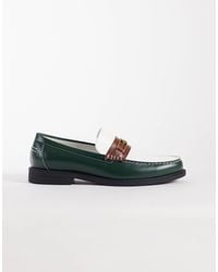 ASOS - Penny Loafers With Gold-tone Hardware - Lyst