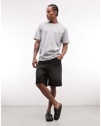 Faded Store - Distressed Hem Denim Shorts - Lyst