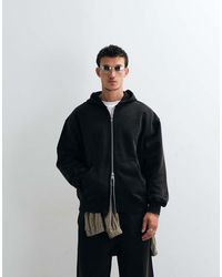 ASOS - Premium Heavyweight Oversized Washed Zip Up Hoodie - Lyst