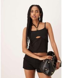 ASOS - Co-Ord Crochet Halter Neck Detail Top With Bead Detail - Lyst