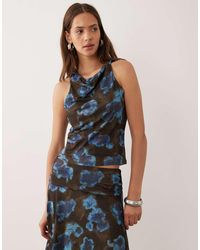 Mango - Alba Cowl Neck Sleeveless Top Co-Ord - Lyst