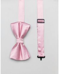 Ben Sherman Set mit Fliege und Reversnadel - Pink