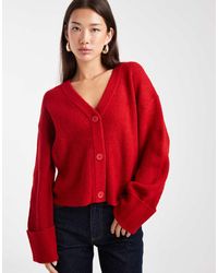 Miss Selfridge - Wide Cuff V Neck Cardigan - Lyst