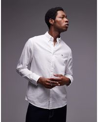 Tommy Hilfiger - Regular Linen Long Sleeve Shirt - Lyst