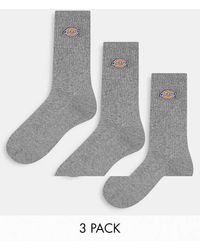 Dickies - Pack De 3 Pares De Calcetines Grises Valley Grove De - Lyst