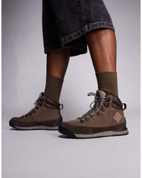 The North Face - Botas Marrón Café Y Granates De Cuero Back-To-Berkeley Iv Lifestyle De - Lyst