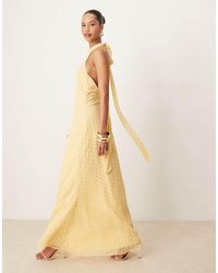 ANAYA - Foil Halter Neck Maxi Dress - Lyst