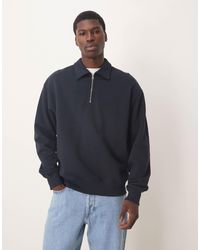 ARKET - Half Zip Lightweight Sweatshirt With Polo Collar - Lyst