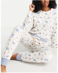 Chelsea Peers – langes pyjama-set - Weiß