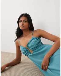 Abercrombie & Fitch - Plunge Neck Cutout Maxi Dress - Lyst