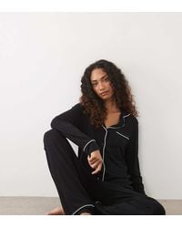 ASOS - Asos Design Tall Super Soft Long Sleeve Shirt & Pants Pajama Set - Lyst
