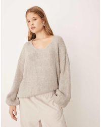 Jdy - Oversized Reversible Knit Jumper - Lyst