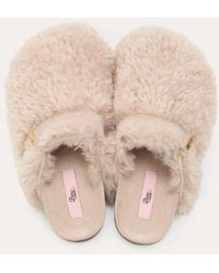 Boux Avenue - Teddy Fleece Clog Mule Slippers Adjustable Strap Loungewear - Lyst