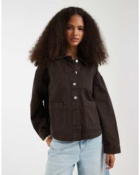 Vero Moda - Denim Shacket With Front Pockets - Lyst