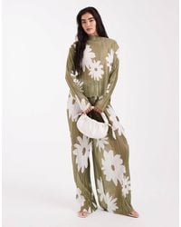 Object - Plisse Long Sleeve Top Co-ord - Lyst