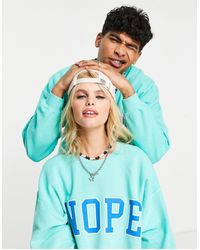 Reclaimed (vintage) - Inspired - Uniseks Sweater Met Ronde Hals En 'nope'-slogan - Lyst