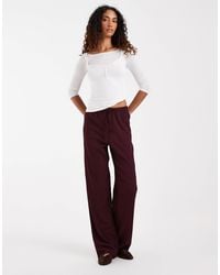 ONLY - Tall strukturierte hose mit weitem bein - Lyst