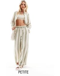 JDY Petite - – hose aus leinenmix - Lyst