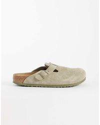 Birkenstock - Boston Narrow Fit Suede Clogs - Lyst