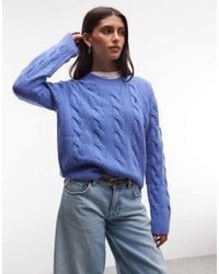 Polo Ralph Lauren - Icon Logo Straight Fit Exploded Cable Knit Jumper - Lyst