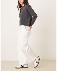 Aware - Wide Leg Cropped Work Trouser - Lyst