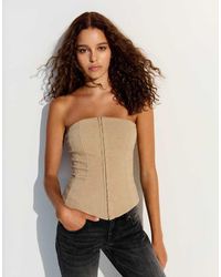 Bershka - Corset Bandeau Top - Lyst