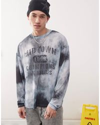 Collusion - Long Sleeve Skater Mesh T-shirt With All Over Print And Graphic - Lyst