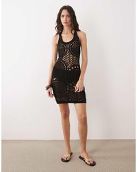 ASOS - Crochet Knit Summer Mini Dress - Lyst