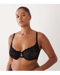 ASOS - Asos Design Curve Ruby Lace Underwire Bra With Front Closure And Cross Back Detail - Lyst