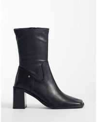 Bronx - New-corfu Square Toe Block Heel High Ankle Boots - Lyst