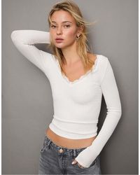 Stradivarius - Seamless Lace Top - Lyst