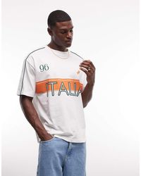 ASOS - Oversized T-Shirt With Italy Football Graphic - Lyst